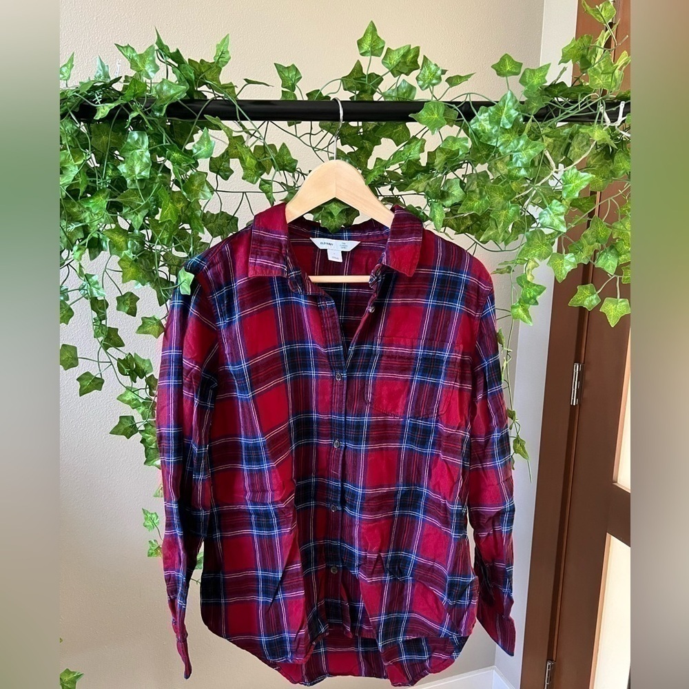 Red, White and Blue Flannel size medium from Old Navy